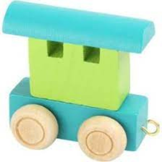 Small Foot - Houten Lettertrein Wagon Groen