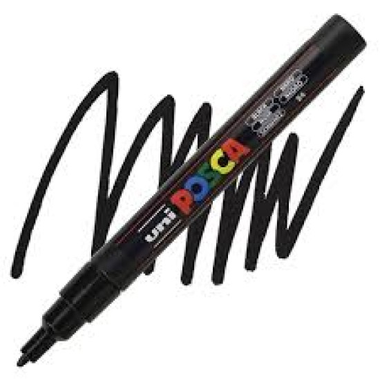 Posca Verfmarker (Conisch) Fijn: Zwart