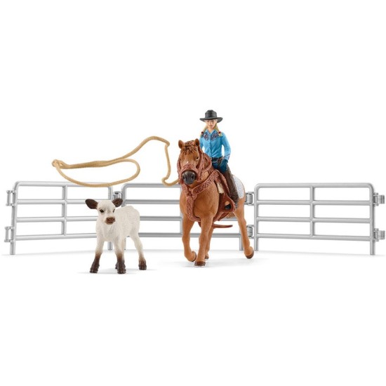 Schleich Farm World Team Roping Met Cowgirl Schleich Farm World Team Roping Met Cowgirl