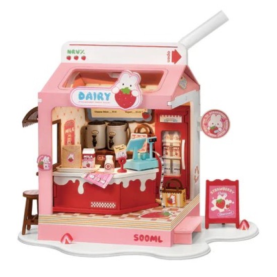 Robotime Diy Huisje Strawberry Milk House Ds034 155×116×183Cm